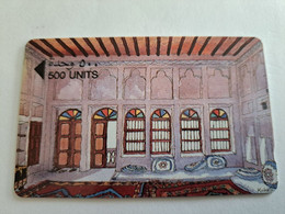 BAHRAIN   GPT CARD 500  UNITS/ BAHRAIN  TRADITIONAL ROOM INTERIOR     / BHN25  / 24BAHC SHALLOW  NOTCH    **10459** - Bahrein