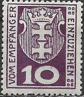 DANZIG 1921 Postage Due - 10pf. - Purple MH - Postage Due