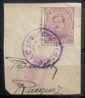 België, 1915, Nr 140 Op Fragment Met Stempel 'ALBERTVILLE PAQUEBOT' - 1915-1920 Albert I