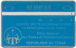 Chad - ONPT - L&G Optical - Blue Card - WITH Notch, 08.1989, 60U - 908C - 6.000ex, Used - Chad