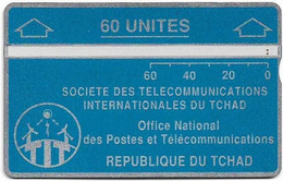 Chad - ONPT - L&G Optical - Blue Card - WITH Notch, 07.1996, 60U - 607A - 15.000ex, Used - Tchad