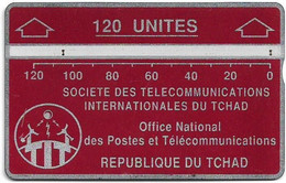 Chad - ONPT - L&G Optical - Red Card - WITH Notch, 11.1996, 120U - 611C - 15.000ex, Used - Tchad