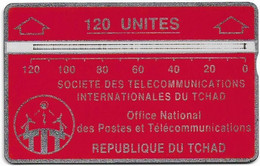 Chad - ONPT - L&G Optical - Red Card - WITH Notch, 01.1989, 120U - 901C - 5.000ex, Used - Ciad