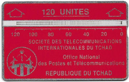 Chad - ONPT - L&G Optical - Red Card - WITH Notch, 01.1989, 120U - 901C - 5.000ex, Used - Tchad