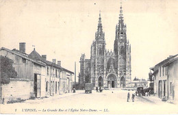 51 - L'EPINE : La Grande Rue Et L'Eglise Notre Dame - CPA - Marne - Autres & Non Classés