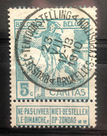 België, 1910, Nr 86, Gestempeld BRUSSEL TENTOONSTELLING A - 1910-1911 Caritas