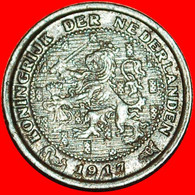 * RAMPANT LION (1909-1940): NETHERLANDS ★ 1/2 CENT 1917! WILHELMINA (1890-1948)! ★LOW START ★ NO RESERVE! - 0.5 Centavos