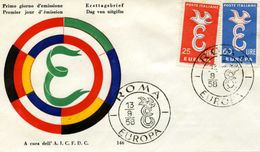 Enveloppes 1er Jour - Europa CEPT - 1958 - ITALIE - 1958