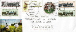 GOLF CANADA  Open Championship, Letter 2022 To Andorra - Storia Postale