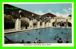 BANFF, ALBERTA - GOVERNMENT SWIMMING POOL - ANIMATED WITH PEOPLES - OCTOCHROME - - Banff