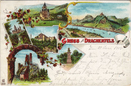 CPA AK Gruss Aus DRACHENFELS LITHO GERMANY (243070) - Drachenfels