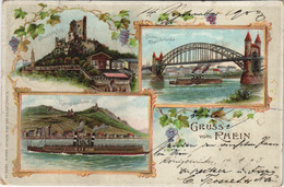 CPA AK Gruss Aus RHEIN LITHO GERMANY (286045) - Rheine