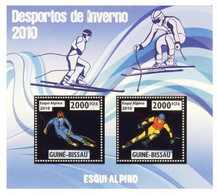 Olympische Spelen  2010 , Guinea Bissau  - Blok ( Zegels Goud )  Postfris - Hiver 2010: Vancouver