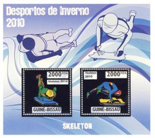 Olympische Spelen  2010 , Guinea Bissau  - Blok ( Zegels Zilver )  Postfris - Invierno 2010: Vancouver
