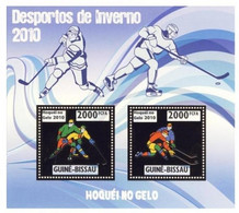 Olympische Spelen  2010 , Guinea Bissau  - Blok ( Zegels Goud )  Postfris - Hiver 2010: Vancouver