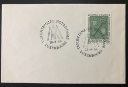 LUXEMBOURG, Uncirculated Cover « TRICENTENAIRE NOTRE DAME »,  With Special Commemorative Postmark, 1966 - Covers & Documents