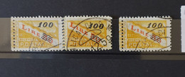 07 - 22  - Saint Marin - San Marino  - 1948 - Unificato Pacchi Postal N° 33 X 3 - Value : 150 Euros - Parcel Post Stamps