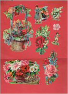 LOT DECOUPIS CHROMOS ANCIENS THEME FLEURS - Fleurs