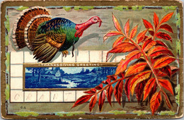 Thanksgiving Greetings With Turkey 1911 - Giorno Del Ringraziamento