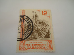 ZARAGOZA   SPAIN  ESPAÑA PRO-SEMINARIO ZARAGOZA. USED  STAMPS - Otros & Sin Clasificación