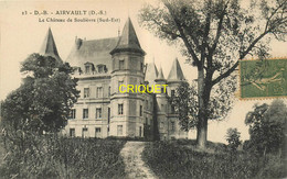 79 Airvault, Le Chateau De Soulièvre, Carte Pas Très Courante Affranchie 1917 - Airvault