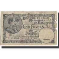 Billet, Belgique, 5 Francs, 1938, 1938-05-10, KM:108a, B - 5 Franchi