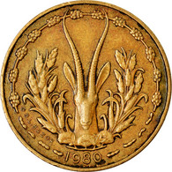 Monnaie, West African States, 5 Francs, 1980, TTB, Aluminum-Nickel-Bronze, KM:2a - Elfenbeinküste