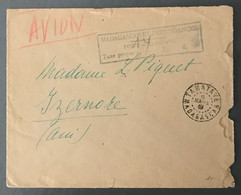 Madagascar Sur Enveloppe Affranchissement En Numéraire + TAD TAMATAVE 6.3.1944 - (B3050) - Lettres & Documents