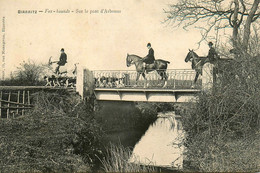 Biarritz * Chasse Au Renard ( FOX HOUNDS ) , Sur Le Pont D'arbonne * Chasse à Courre Chasseurs - Biarritz