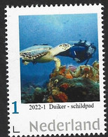 Nederland  20221   Duiker - Schildpad   Diver  Turtle   Postfris/mnh/neuf - Unused Stamps