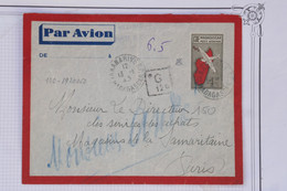 AZ12  MADAGASCAR  BELLE LETTRE 1945 TANANARIVE A LA SAMARITAINE  PARIS  +CACHETS +SAMARITAINE +++ + AFFRANCH. PLAISANT - Lettres & Documents