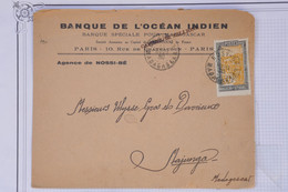 AZ12   MADAGASCAR   BELLE LETTRE PRIVEE 1930 PETIT BUREAU NOSY BE A   MAJUNGA ++CURSIVE ROUGE   + AFFRANCH. PLAISANT - Storia Postale