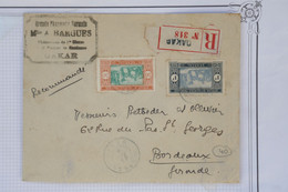 AZ12   SENEGAL    BELLE LETTRE RECOM.  1929  A  BORDEAUX + AFFRANCH. PLAISANT - Briefe U. Dokumente