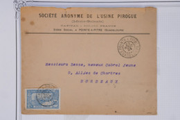 AZ12  GUADELOUPE BELLE  LETTRE  PRIVEE 1924 POINTE A PITRE A BORDEAUX FRANCE  + + AFFRANCH. INTERESSANT - Lettres & Documents