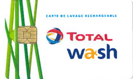 # Carte A Puce Portemonnaie Lavage Total - 1000 Stations - Plante Et Gouttes - Verso 2 - Carte De Lavage - TBE - Colada De Coche