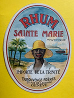 19795 -  Ancienne étiquette Rhum Sainte Marie Martinique Importé De La Trinité Durouvenoz Frères Genève - Rhum