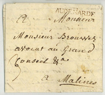 AUDENARDE Oudenaarde Renaix 1775 Pour Malines Levebvre - 1714-1794 (Oostenrijkse Nederlanden)