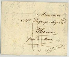 Menin 1829 MEENEN Capelle Pour Hornu Mons - 1815-1830 (Hollandse Tijd)