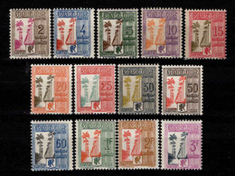 Guadeloupe  - 1928 -  Tb Taxe N° 25 à 37   - Neufs ** - MNH - Timbres-taxe