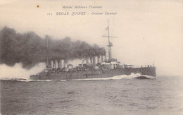 CPA - Marine Nationale Française - Edgard QUINET - Colorisée - Bateau - Navire De Guerre - Croiseur Cuirassé - Materiaal