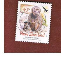 NUOVA ZELANDA (NEW ZEALAND) - SG 2671  -  2004 ZOO ANIMALS: HAMADRYAS BABOON   -  USED° - Gebruikt