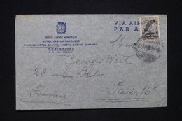 Delcampe - URUGUAY - Enveloppe Du Parque L'Hôtel Casino De Montevideo Pour Paris Par Avion - L 126309 - Uruguay