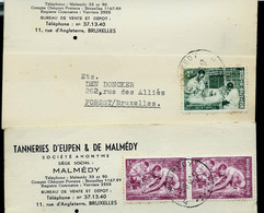 2 Cartes Firmes; Obl MALMEDY  - F F - 1960 - Landelijks Post