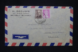 TURQUIE - Enveloppe De Istanbul Pour La France En 1950 - L 126340 - Brieven En Documenten