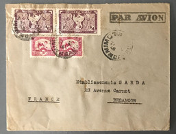 Indochine, Divers Sur Enveloppe TAD MIMOT, Cambodge 22.6.1948, Pour La France - (B3217) - Covers & Documents