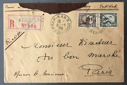 Indochine, Divers Sur Enveloppe TAD PREK-KAK, Cambodge 8.4.1939, Pour La France - (B3230) - Cartas & Documentos