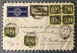 Indochine, Divers Sur Enveloppe TAD PREYVENG, Cambodge 18.1.1948, Pour La France - (B3252) - Cartas & Documentos