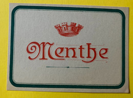 19797 -  Ancienne étiquette Menthe - Alcohols & Spirits