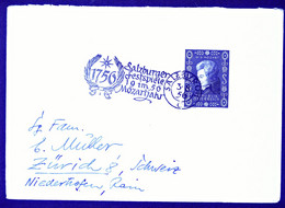 Salzburger Festspiele 1956 Slogan Postmark On Letter Covr Posted 1956 B220710 - 1945-60 Covers