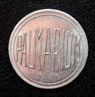 Jeton De Nécessité De Café Restaurant Perpignan Années 30 "Palmarium" Emergency Token - Monétaires / De Nécessité